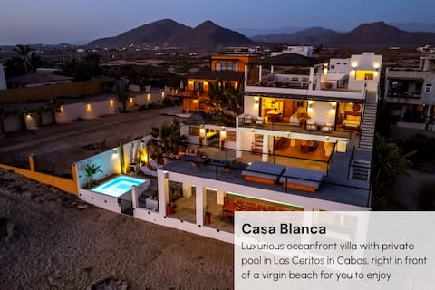 Oceanfront 10 BR Villa with Pool - Jacuzzi - Beach