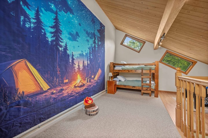 Stapelbedden op zolder