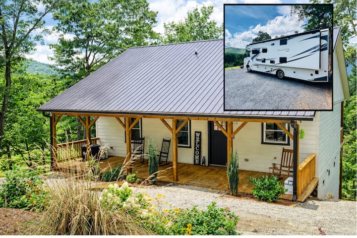 Mountain Cottage + Private Rv Suite | 10+ Acres - Franklin, NC