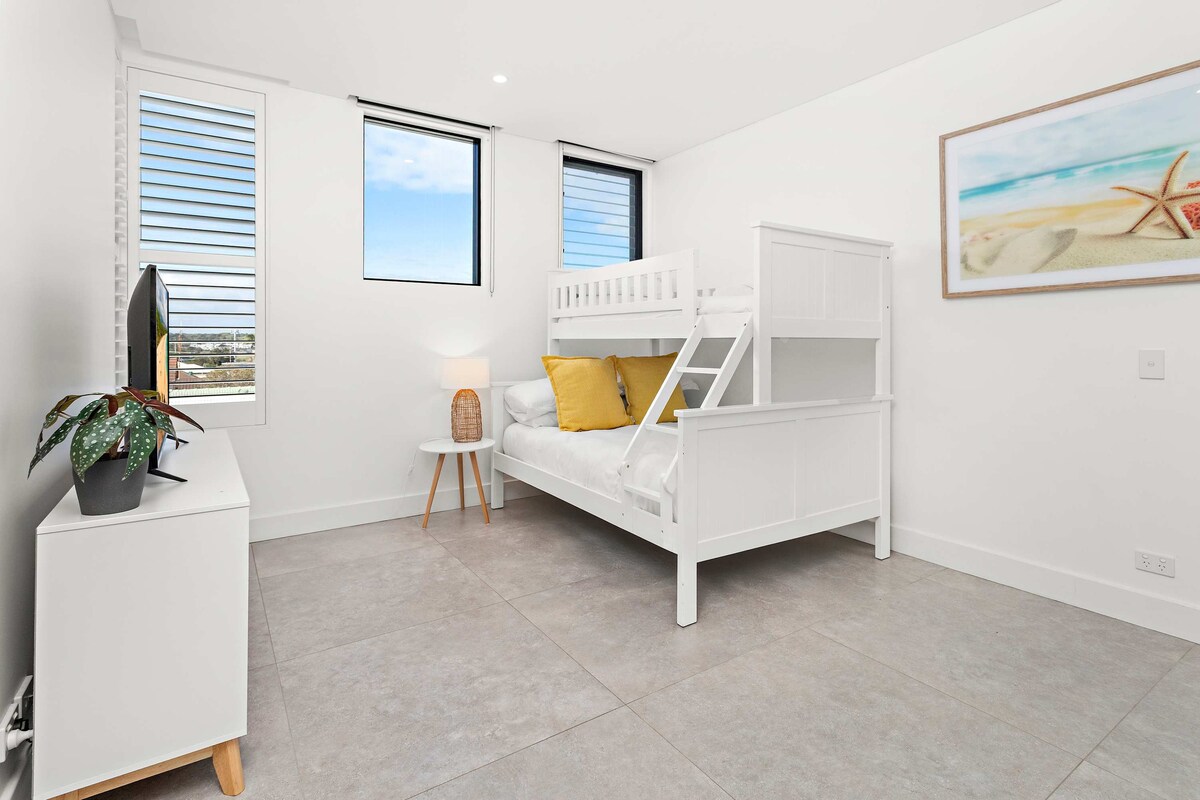 Shellharbour Seaview Luxury Escape | Stapelbed (tweepersoonsbed onderaan, eenpersoonsbed bovenaan)