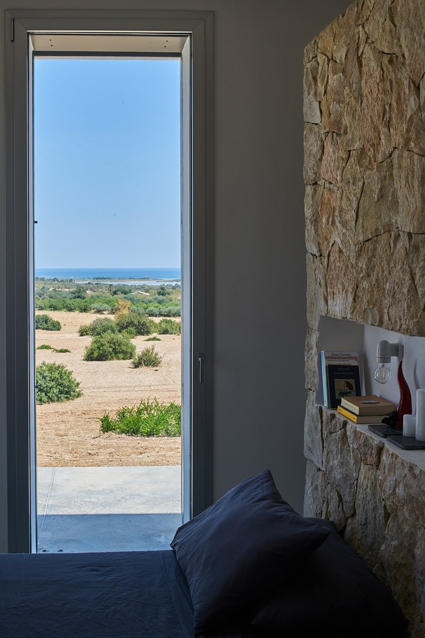 The double-twin bedroom with its fabulous views (bedroom 3). 