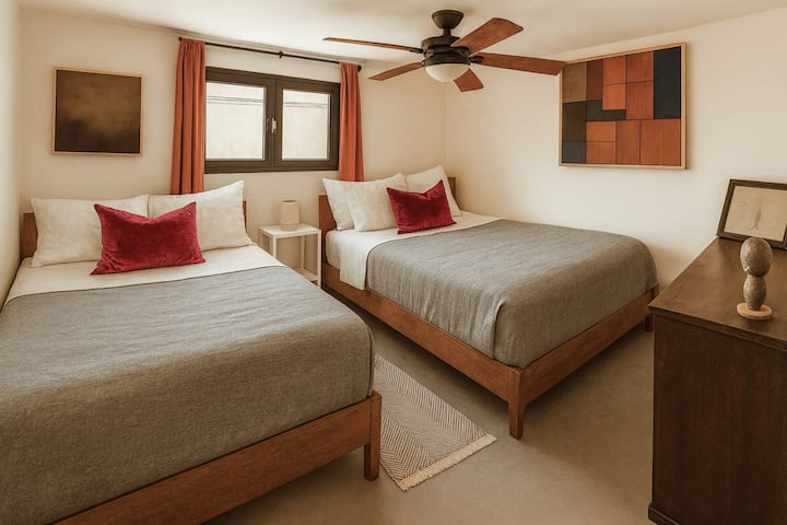 מקום מפלט נוח עם מיטה זוגית