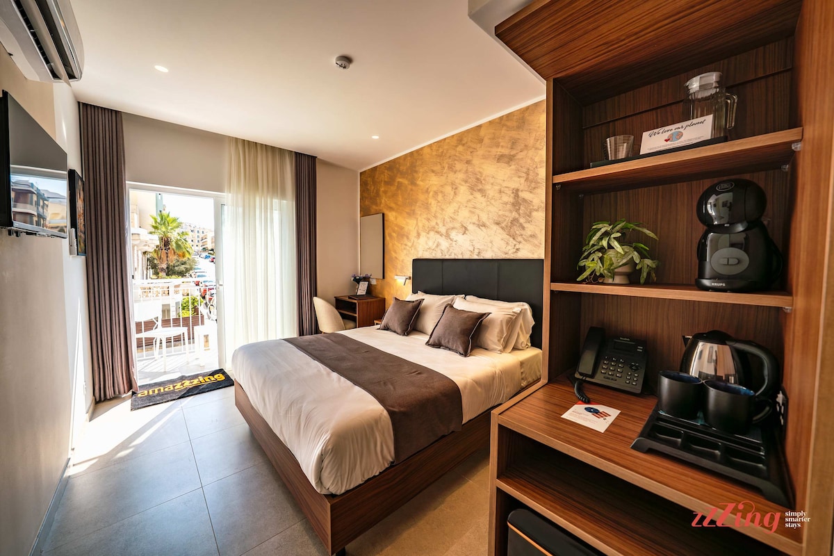 Stylish Double Room | Private Balcony & Views