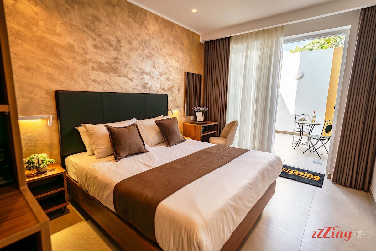 Private Patio Room | Spacious & Stylish Stay