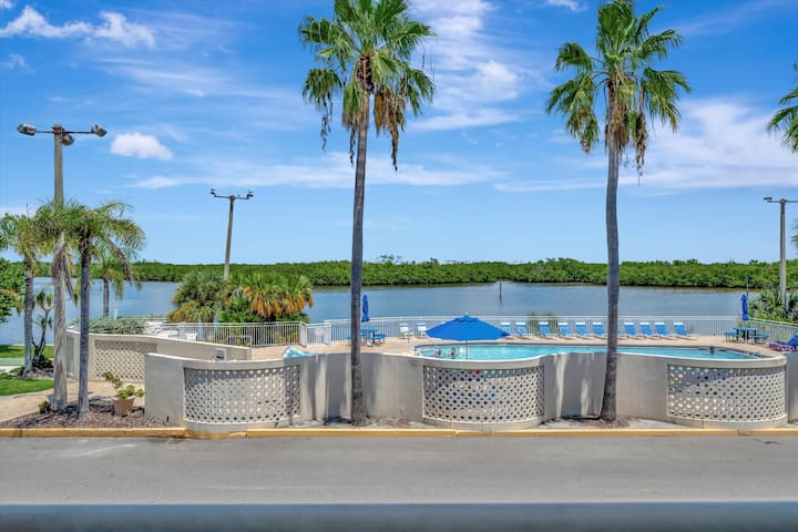 Spot Dolphins! Balcony & Heated Pool, Hot Tub! - Bahia Beach, Ruskin