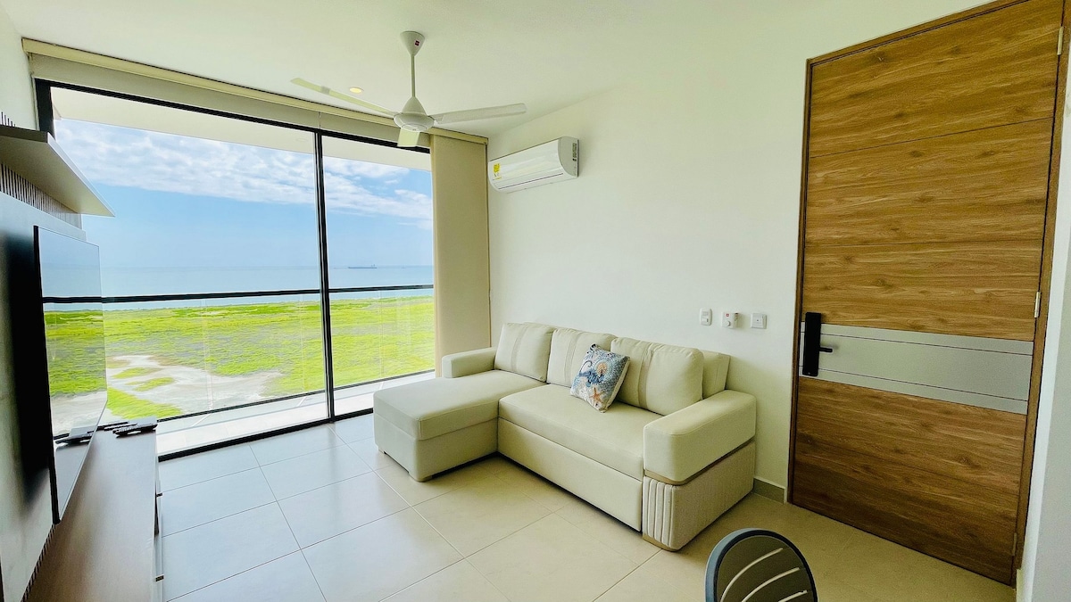 Acogedora sala con Tv y aire acondicionado