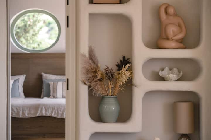 A sculptural feature wall.