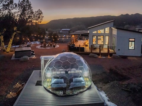Star Dome Escape | Hot Tub • Climb Wall • EV