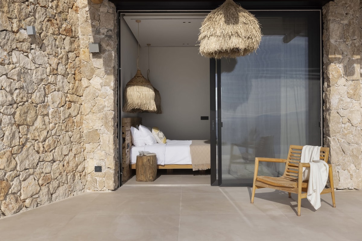 The second double bedroom on the first floor, seen from the terrace outside. (Bedroom 4)