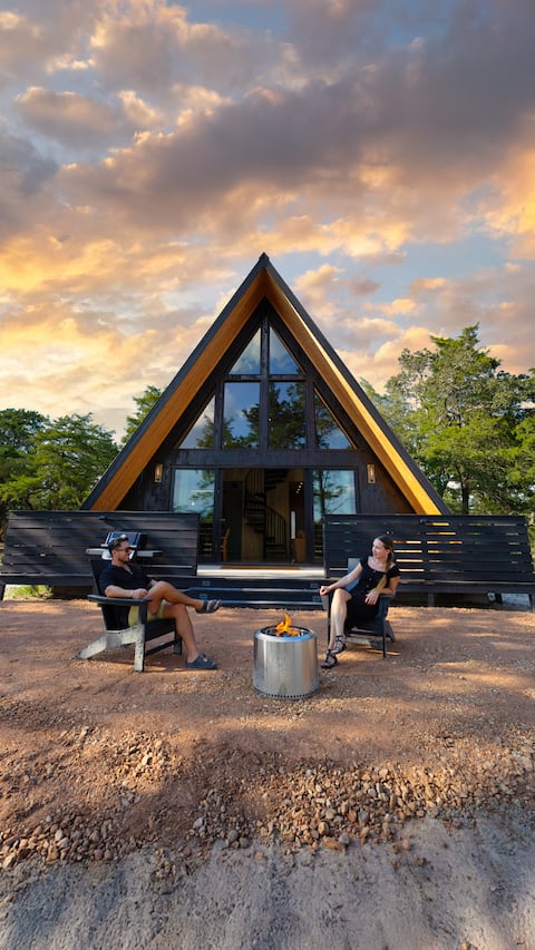 Modern A-frame Escape at Big Moon Ranch; Cabin 3