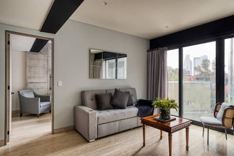 Top performing Airbnb: Anzures Urban Suite| Kitchen Full Bath | 4 Guests in Anahuác