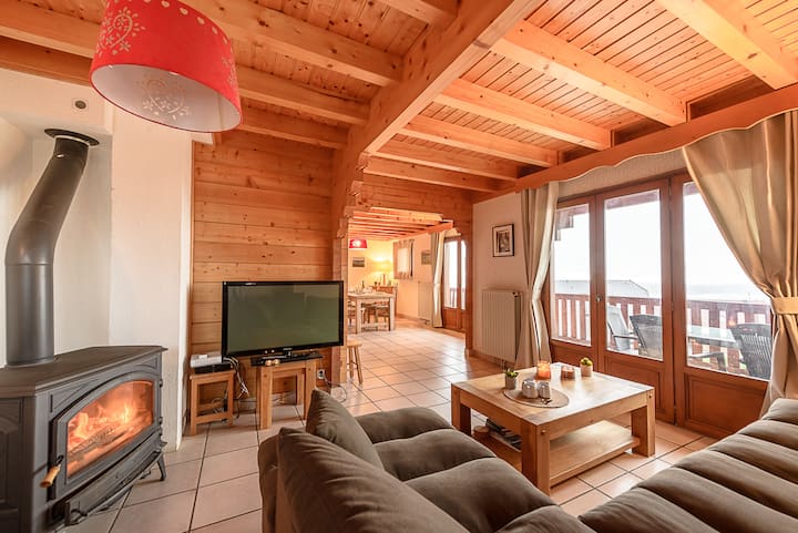 Chalet Panorama - Cosy Avec Vue 180° Sur Le Lac - Saint-Jorioz