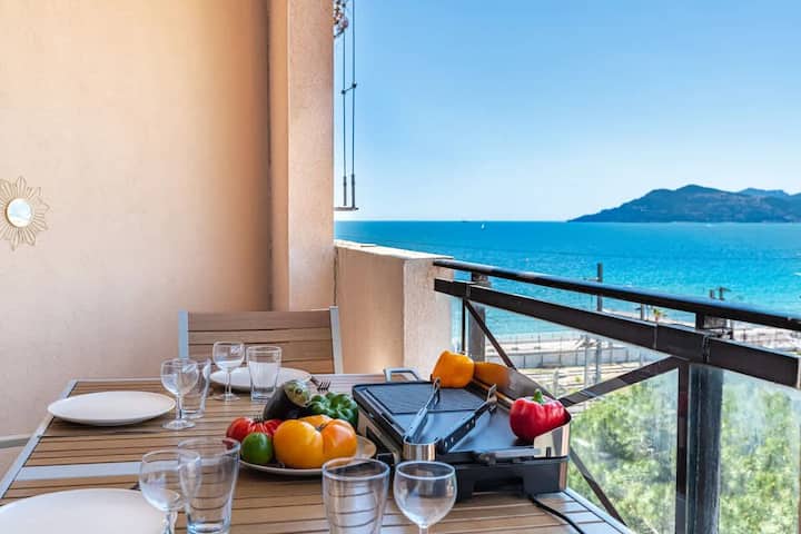 Lx105 Moderne Avec Vue Mer, Piscine & Accès Plage - Cannes
