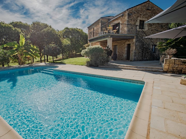 Gîte Superbe + Piscine Privée Et Vue Imprenable - Périgord