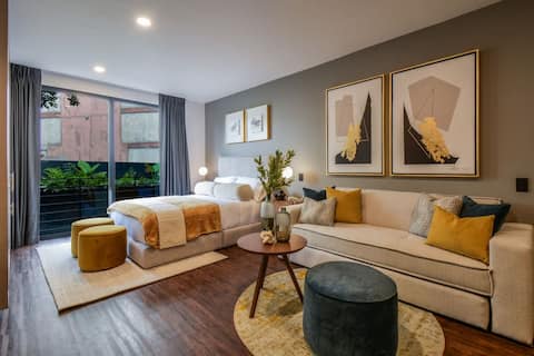 New cozzy loft/jacuzzi & GYM walkable area Condesa