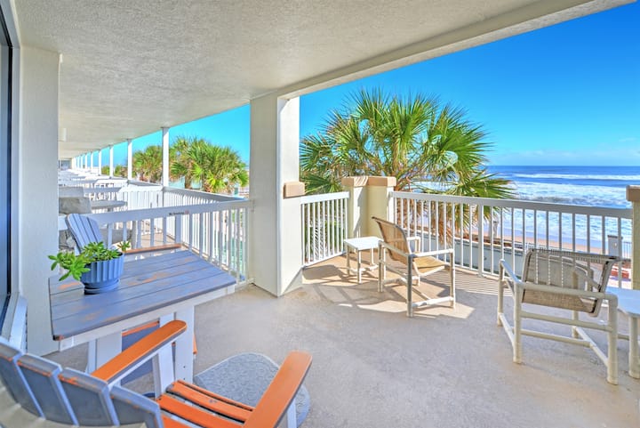Oceanfront Condo W/ Largest Balcony & Beach Access - Daytona Beach, FL