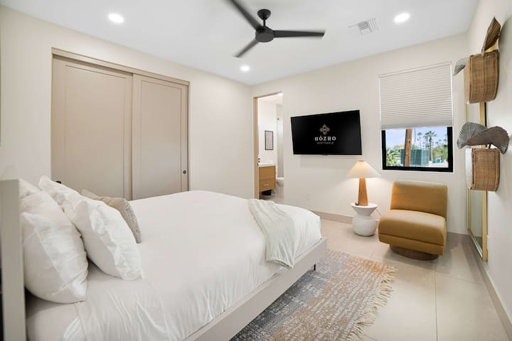 A peaceful bedroom with a private ensuite for added comfort.