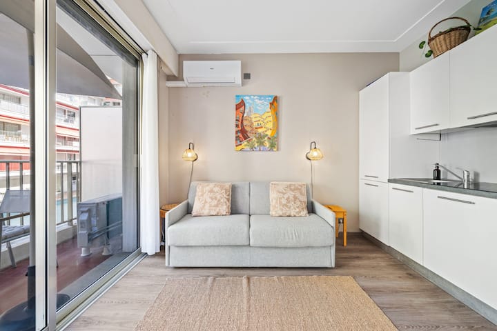 La Plage Studio Facing The Sea Air Conditioning - Menton