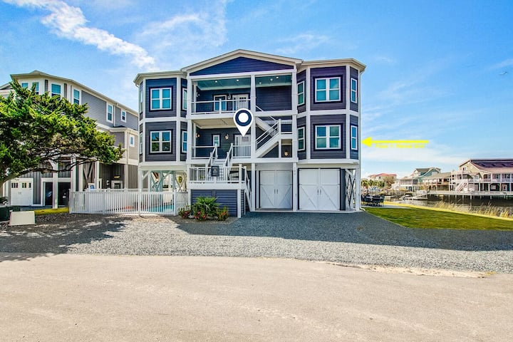 On The High Point Lower: Waterview,pool, Dock - Holden Beach, NC