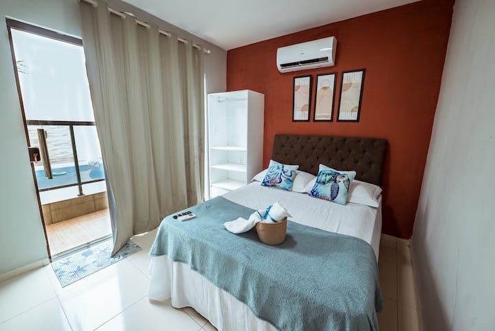 Chambre avec balcon pour profiter de la vue et des moments calmes