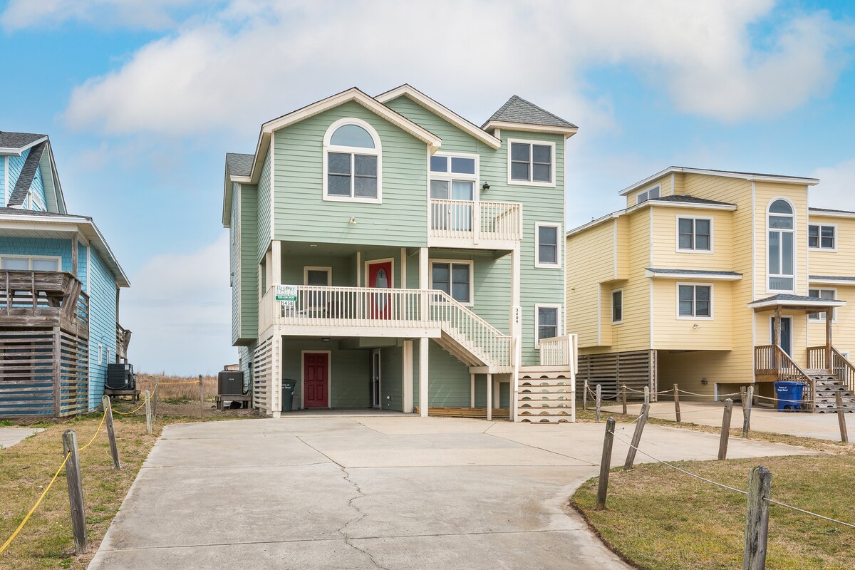 Oceanfront Nags Head | Steps to Pier & Dining