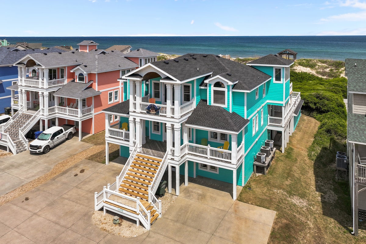 Nags Head Oceanfront | Pool, Hot Tub & Sleeps 16