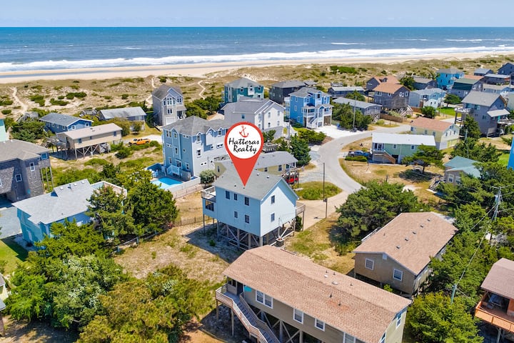 Bright Island 3br With Pool, Private Hot Tub, & Ac - Avon, NC