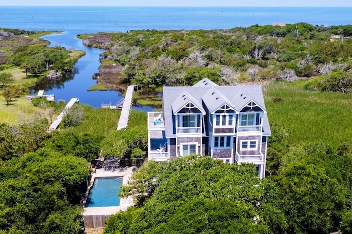 Ocean-view 7br With Amazing Views, Pool &Amp; Dock - Hatteras, NC