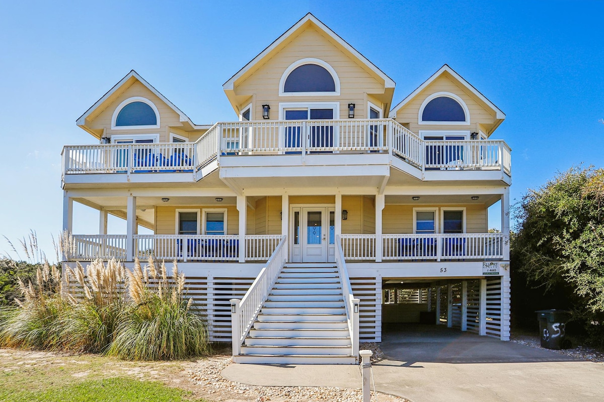 Semi-Oceanfront Southern Shores w/ Pool