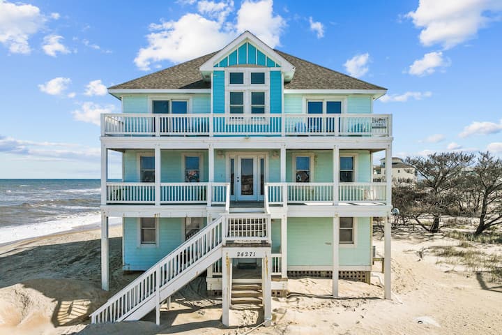 Oceanfront Rodanthe | Hot Tub & Game Room - Rodanthe, NC
