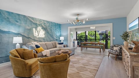 Popular Airbnb listing: Beach Resort | Pool, Hot Tub, 5 Min Walk to Beach. in Butler Beach