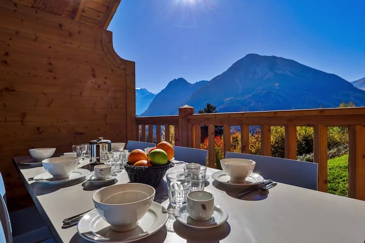 Rochu – Spacieux 10 Pers Piscine, Vue Montagne - Champagny-en-Vanoise