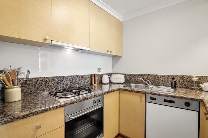 Your full sized and fully equipped kitchen for all.