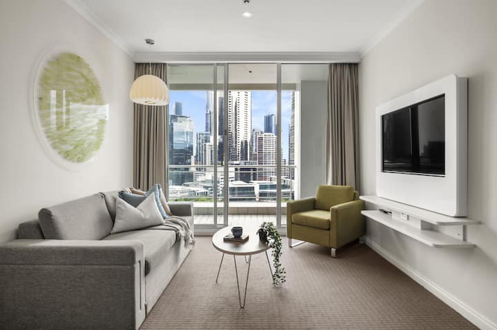 Large TV with a view