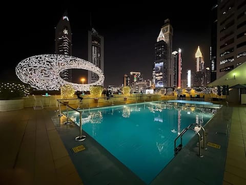 Top performing Airbnb: Two Bedroom Suite | Museum of the Future & Metro in Trade Center First