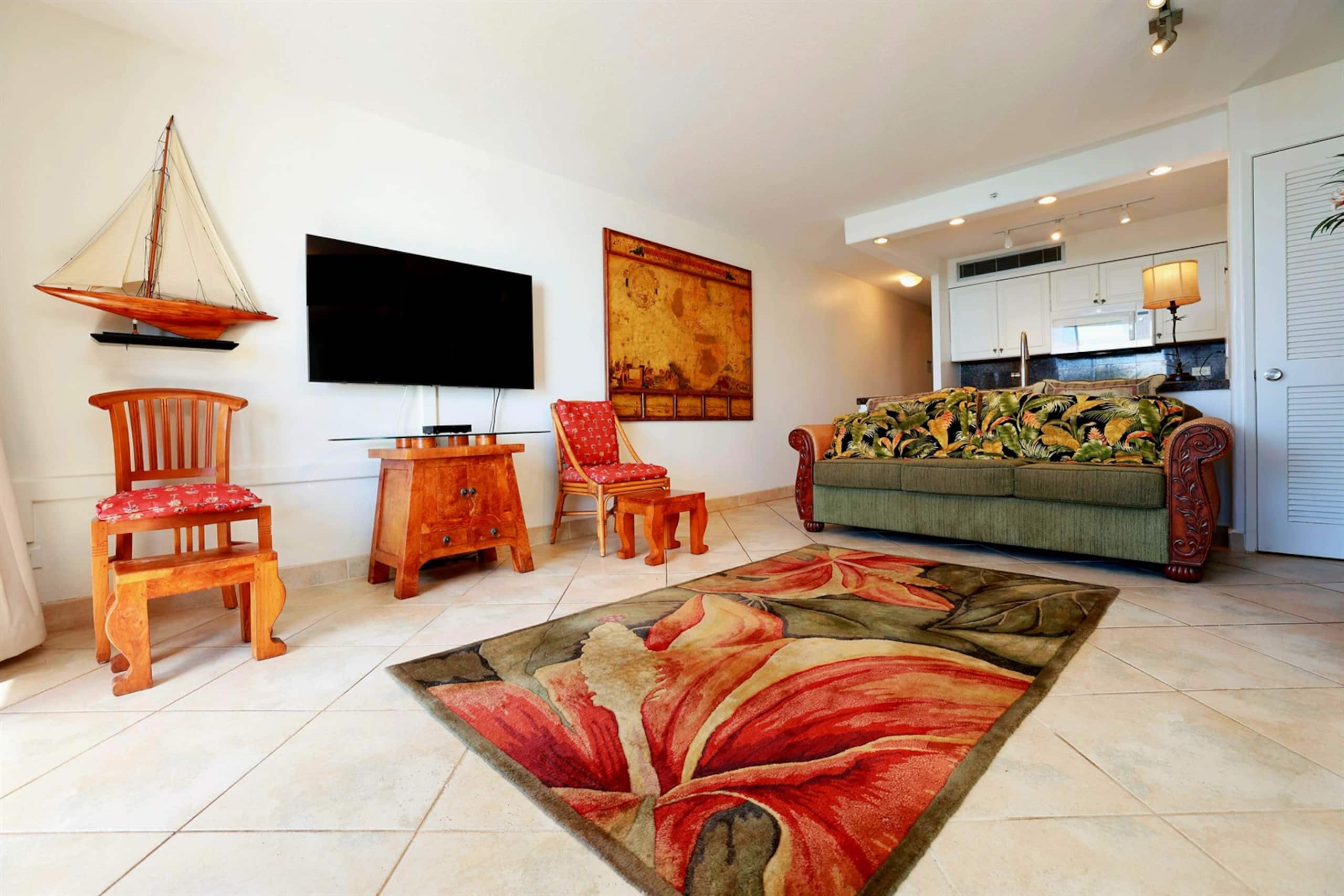 Direct Oceanfront View at Mahana Studio, King Bed - Image 6