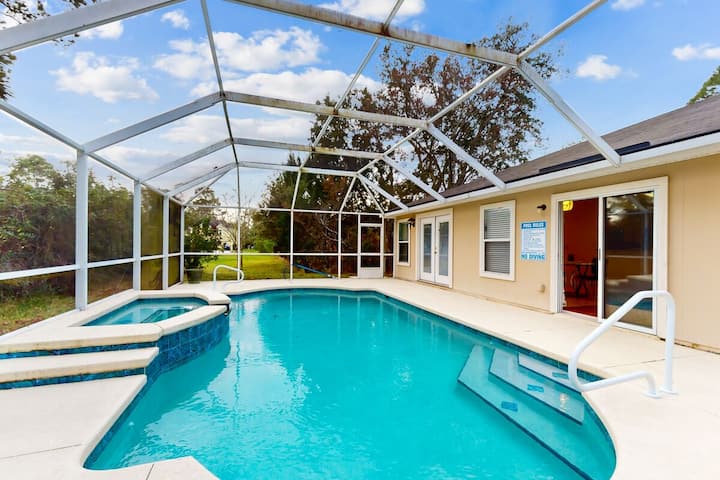 Palm Coast Paradise | Pool, Patio & Fireplace - Flagler Beach, FL