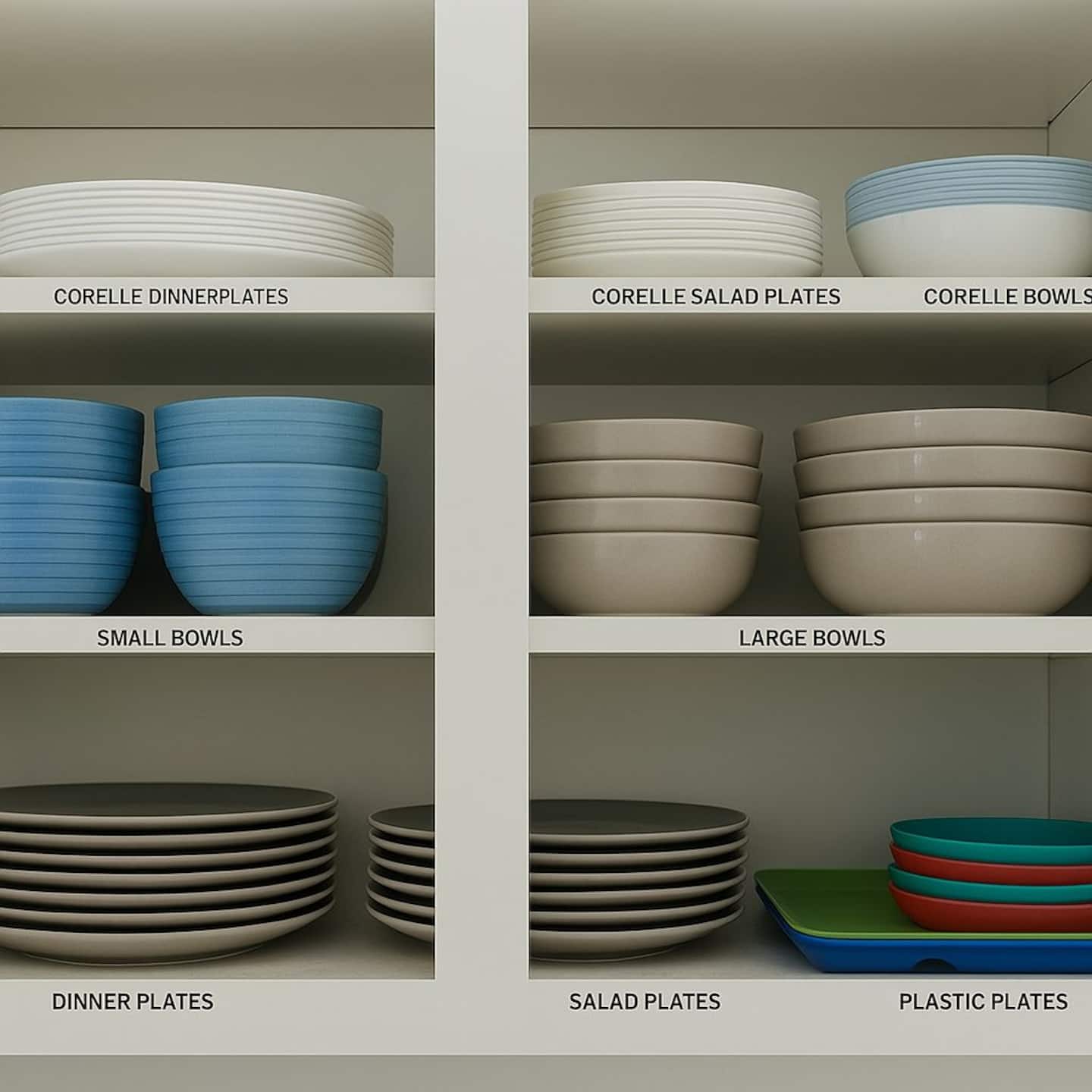 Neatly organized and fully stocked with utensils to make cooking and dining a breeze.