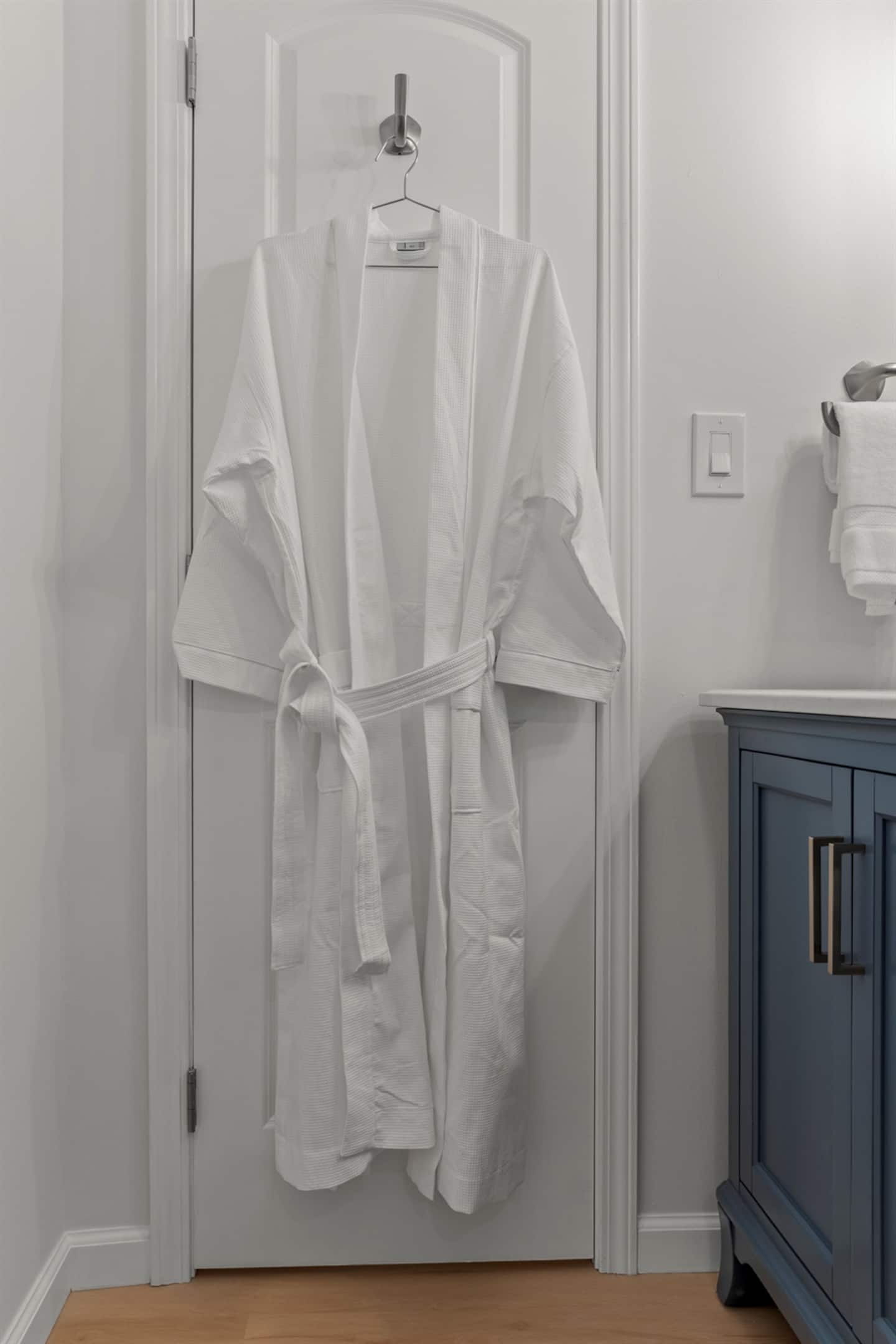 Wrap yourself in plush robes and unwind. Every detail is designed to bring the spa experience home