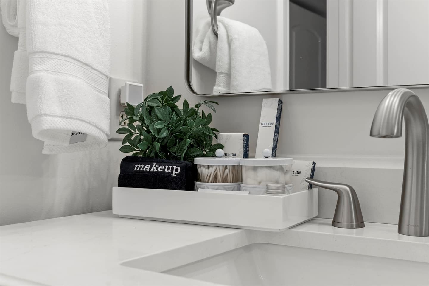 Pamper yourself with a dedicated vanity space, perfect for getting ready in style and comfort.