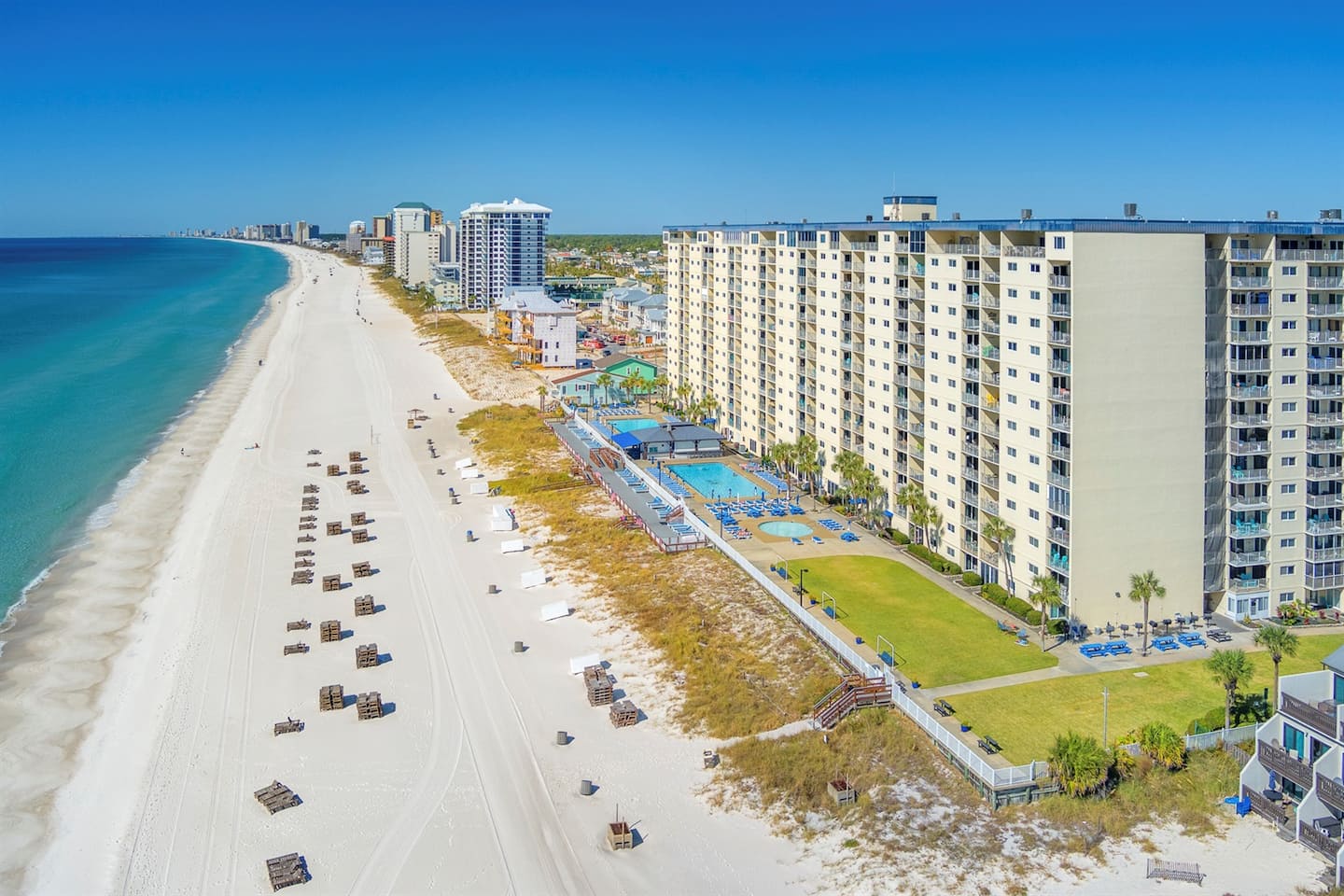 Just steps from the sugar-white sands and turquoise waters of Panama City Beach for the ultimate coastal escape this Summer.