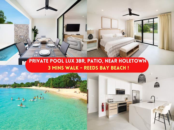 Walk To Beach, New Elegant 3br With Pool ! - Barbados