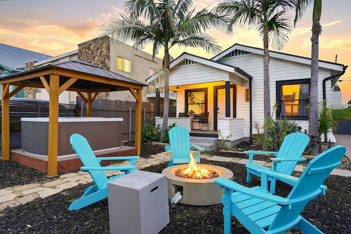 Trendy Oasis Hot Tub, Fire Pit, Parking, Sleeps 6! - San Diego Airport (SAN)