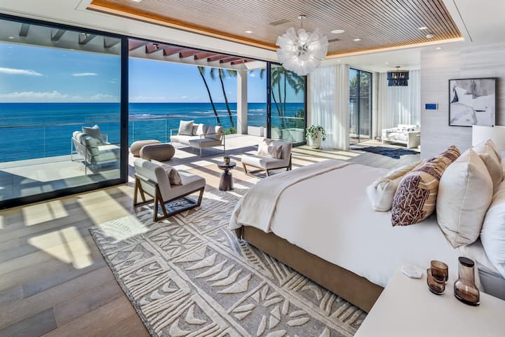 Wake each morning to sweeping Pacific views and step directly onto your private lanai from this serene retreat.