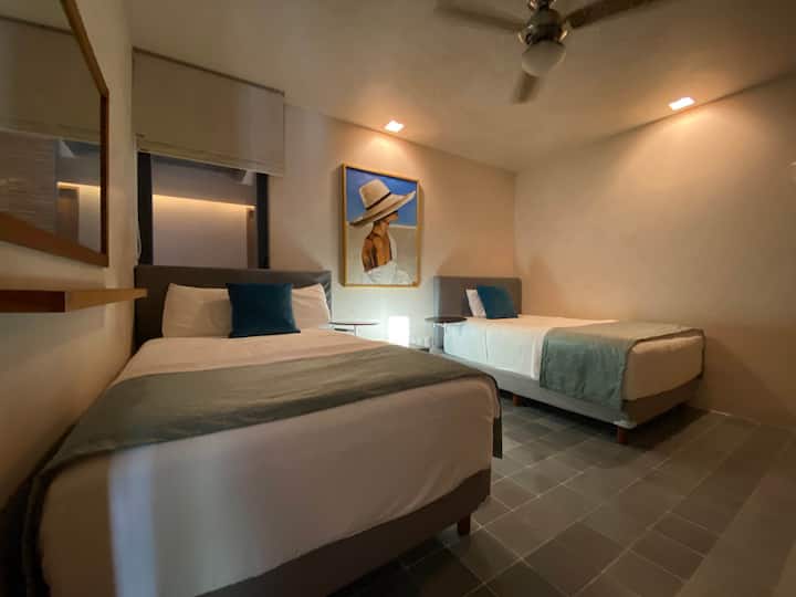 غرفة نوم 2 ، مع 2 سرير مزدوج