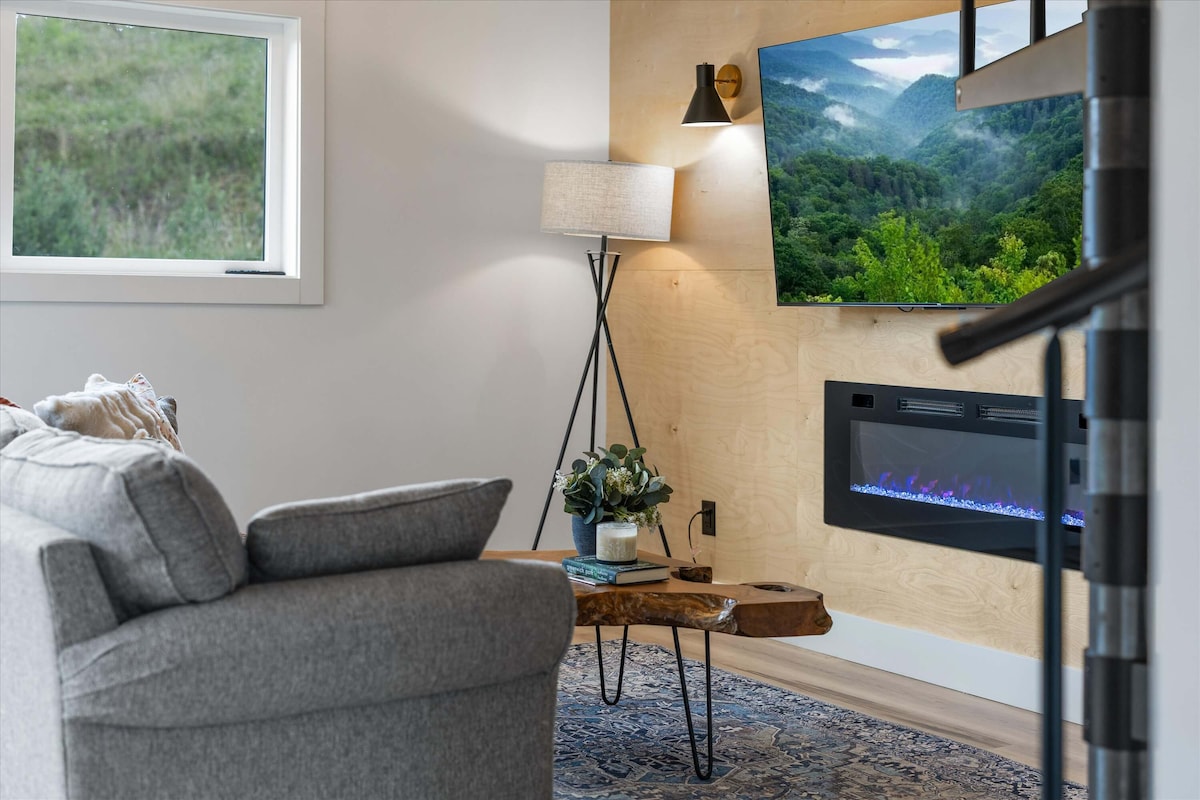 Mountain view from inside