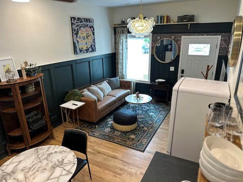 Popular Airbnb listing: RiNo Retreat: Dog Friendly, Hot Tub, Love Location in Cole