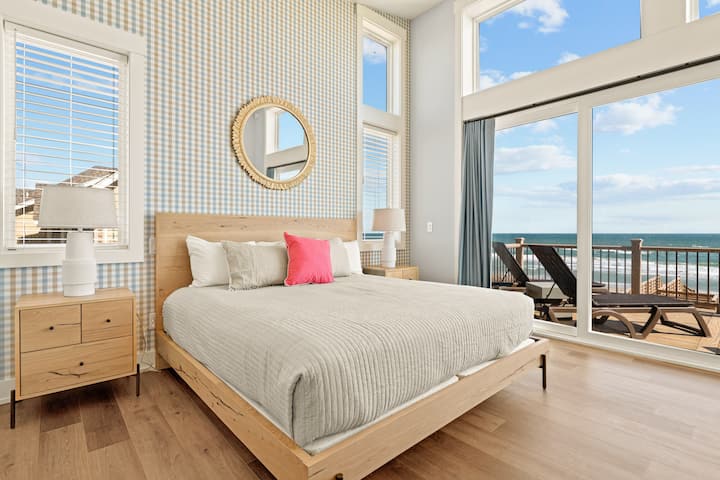 ห้องสวีทคิงเอนพร้อมทางเข้าดาดฟ้าและวิวมหาสมุทรบนชั้น 3