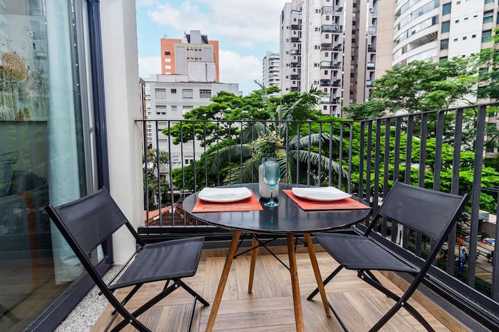Ba92 Apartamento Walk| Metrô Moema | 3km Congonhas - Moema