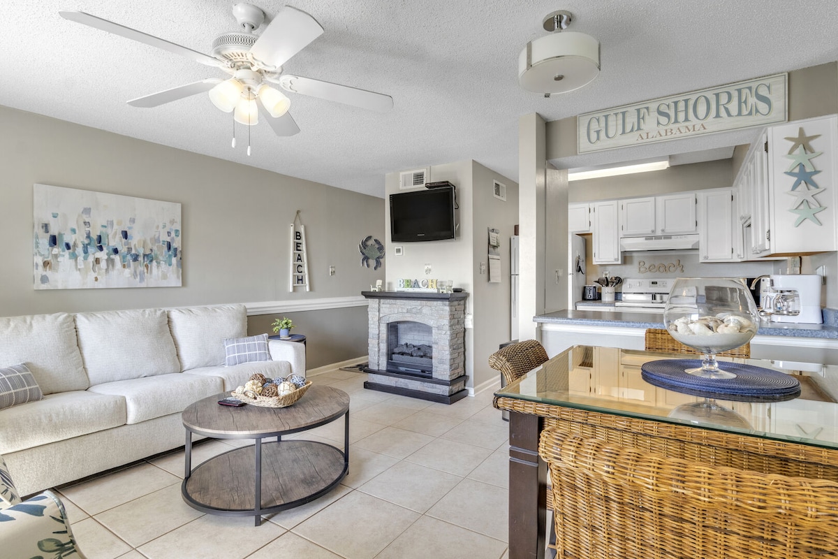 Лятна къща запад 104А. 1 спалня. 1,5 бани. 4 спални места. Гълф Шорс, Алабама